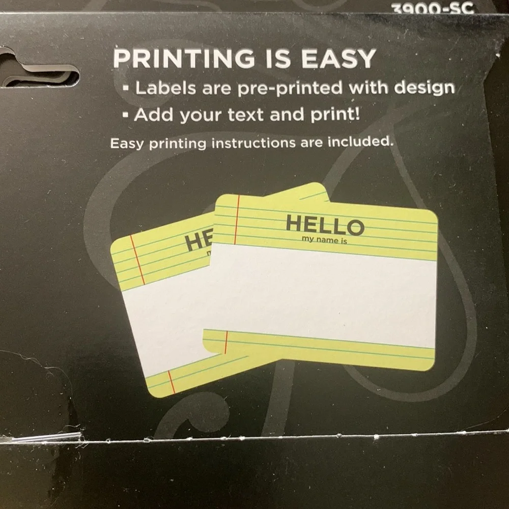 New in Package Name Badge Post-It Labels